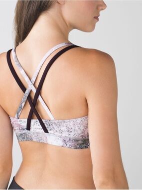 Lululemon Energy Bra Sugar Crush Multi / Black size 4